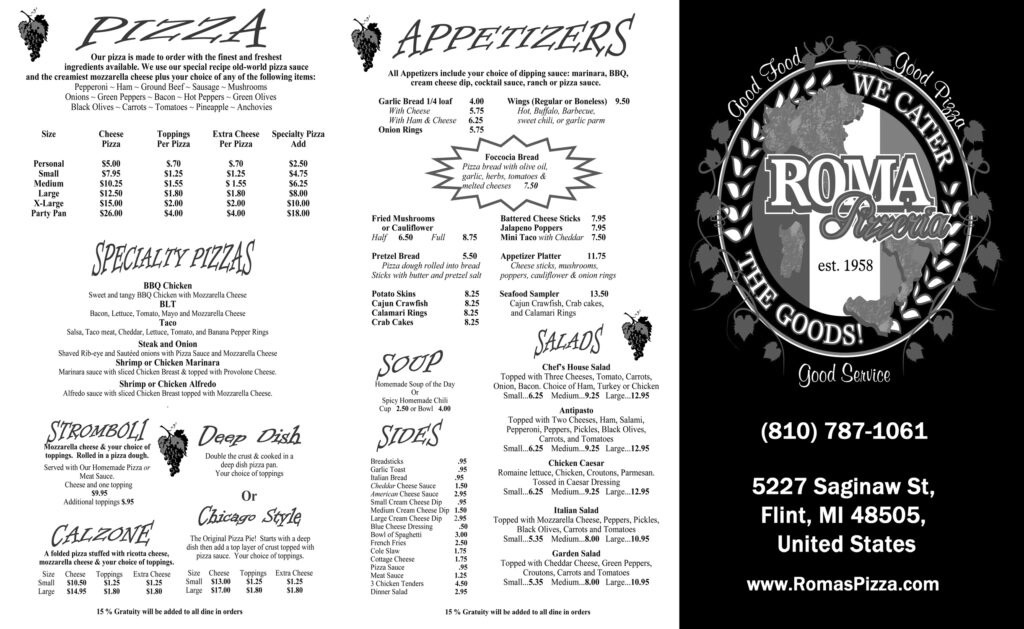 Take-out Menus (Black & White)